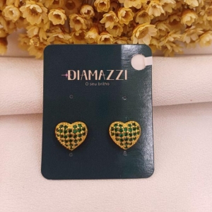 CORACAO MICRO ZIRC VERDE